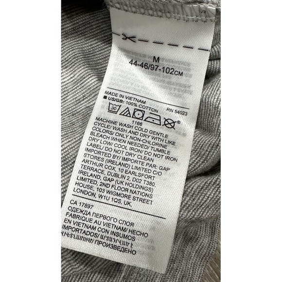 Banana Republic Henley T-shirt Men's Medium Gray Soft Wash Organic Cotton Shirt - Picture 10 of 11